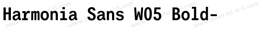 Harmonia Sans W05 Bold字体转换